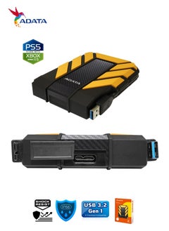 أداتا HD710 Pro محرك أقراص ثابتة خارجي متين سعة 2 تيرابايت | محرك أقراص ثابت سريع البيانات مضاد للصدمات | متوافق مع PS5 XBOX | مقاوم للصدمات ومقاوم للماء | أصفر  - Image 4