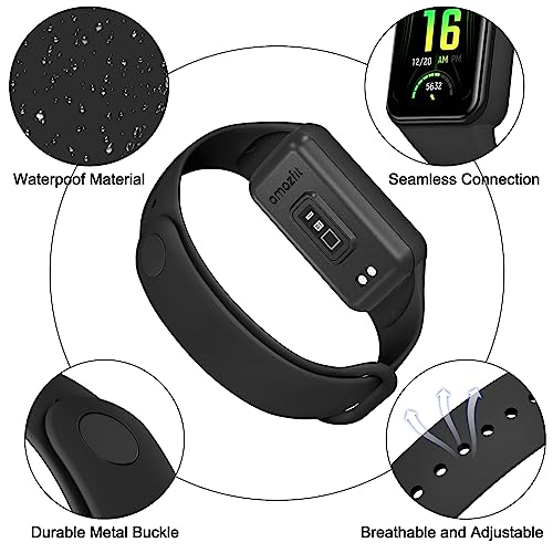 Tobfit Waterproof Replacement Watch Bands Straps For Amazfit Band 7 / Amazfit Band 7 Strap/Band/Bracelet/Belt (Black) - Image 4