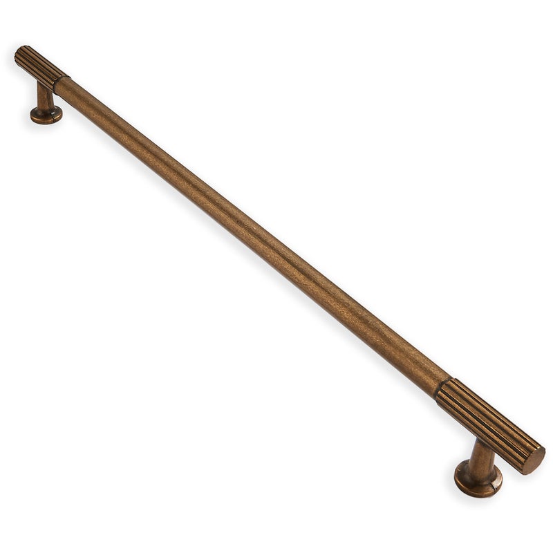 ZAUYX 1Pack 18 Inch Hole Center Appliance Pulls Antique Brass Cabinet Pulls Solid Heavy Duty Cabinet Pull is Suitable for Drawers Dressers Handles Kitchens Bathroom cabinets - Image 2