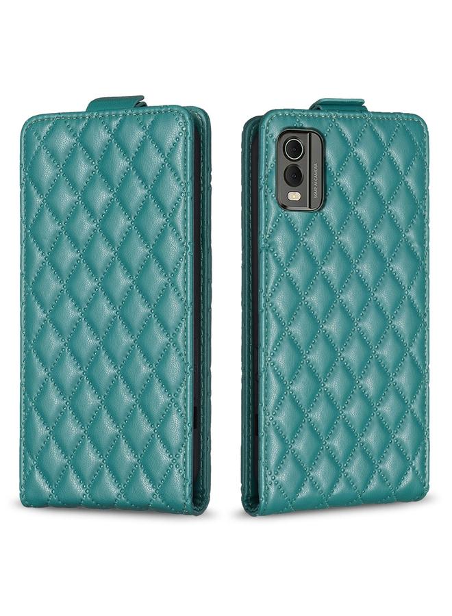 S-TOP Case For Nokia C32 Diamond Lattice Vertical Flip Leather Phone Case - Image 1