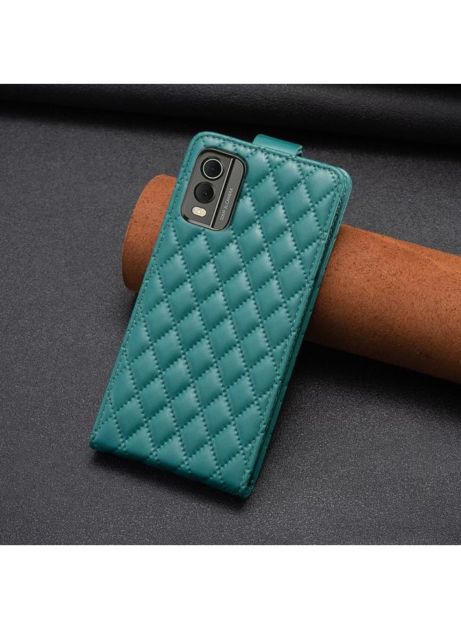 S-TOP Case For Nokia C32 Diamond Lattice Vertical Flip Leather Phone Case - Image 3