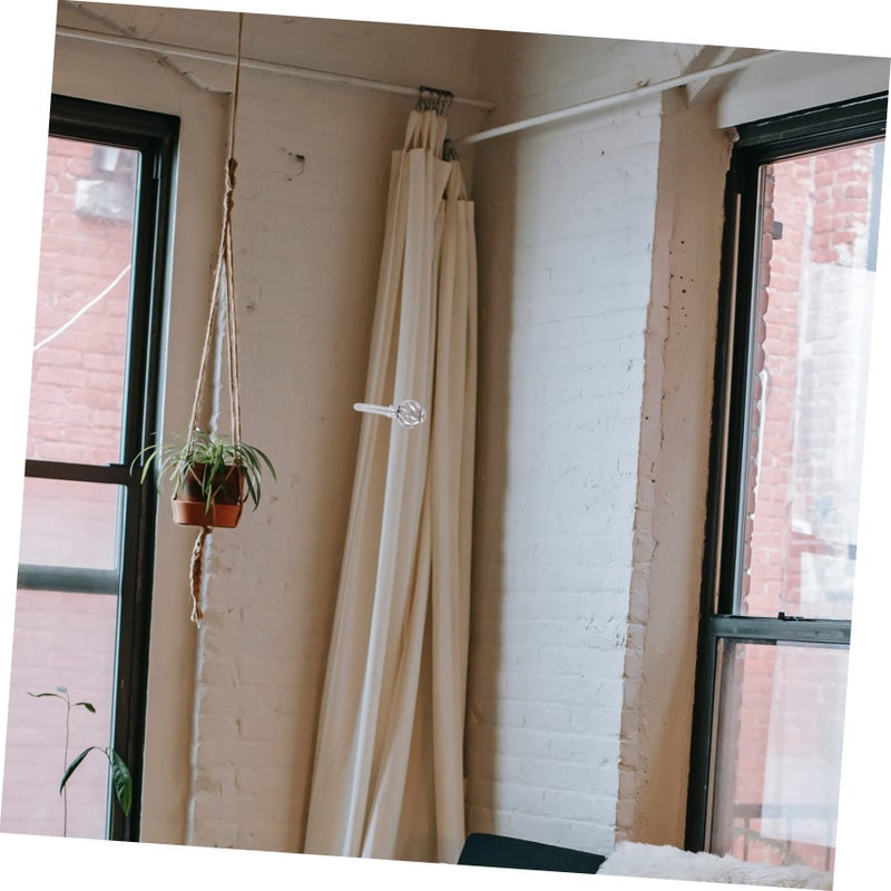 Decorative Iron Shower Curtain Hooks Easy Install Accessories for Bathroom Bedroom Living Room Drapes - Image 4