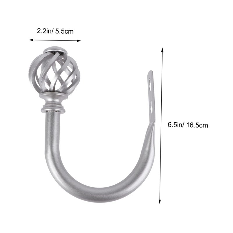 Decorative Iron Shower Curtain Hooks Easy Install Accessories for Bathroom Bedroom Living Room Drapes - Image 3