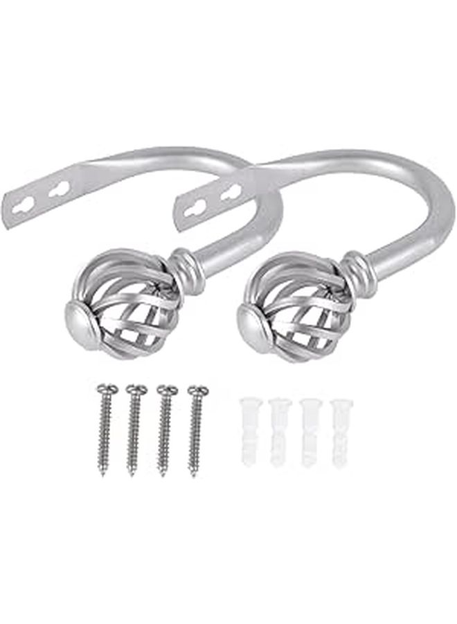 Decorative Iron Shower Curtain Hooks Easy Install Accessories for Bathroom Bedroom Living Room Drapes - Image 1