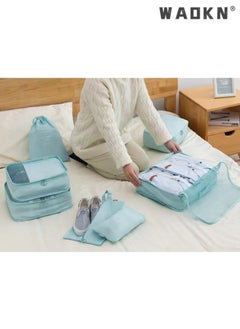 WAOKN Packing Cubes For Suitcases 8 Set Travel Luggage Packing for Suitcases Organizers Set with Toiletry Bag Compression Storage Shoe Bag,Clothing Underwear Bag  - Image 5