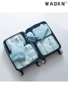 WAOKN Packing Cubes For Suitcases 8 Set Travel Luggage Packing for Suitcases Organizers Set with Toiletry Bag Compression Storage Shoe Bag,Clothing Underwear Bag  - Image 2