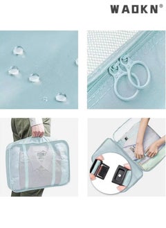 WAOKN Packing Cubes For Suitcases 8 Set Travel Luggage Packing for Suitcases Organizers Set with Toiletry Bag Compression Storage Shoe Bag,Clothing Underwear Bag  - Image 4