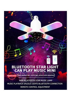 MIXDE LED Fan Music Light Bulb,Colour Changing Lamp Eith Built-In Bluetooth Speaker And Remote Control  - Image 2