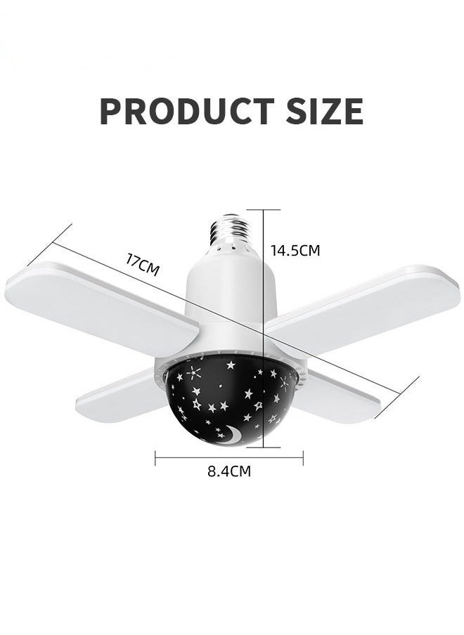 MIXDE - LED Fan Music Light Bulb,Colour Changing Lamp Eith Built-In Bluetooth Speaker And Remote Control - Image 1