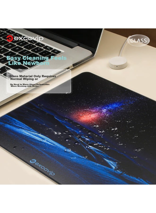 Exco Glass Mouse Pad, Professional E-sports Gaming Photovoltaic Mouse Pad, Hard Colorful Pad, For Computer Office Laptop, Small And Medium Size, 250*200mm, Colorful Aurora 0098 - Image 5