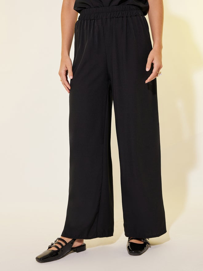 Take Two Solid Mesh Sleeves Top and Pants Co-Ords - Image 4