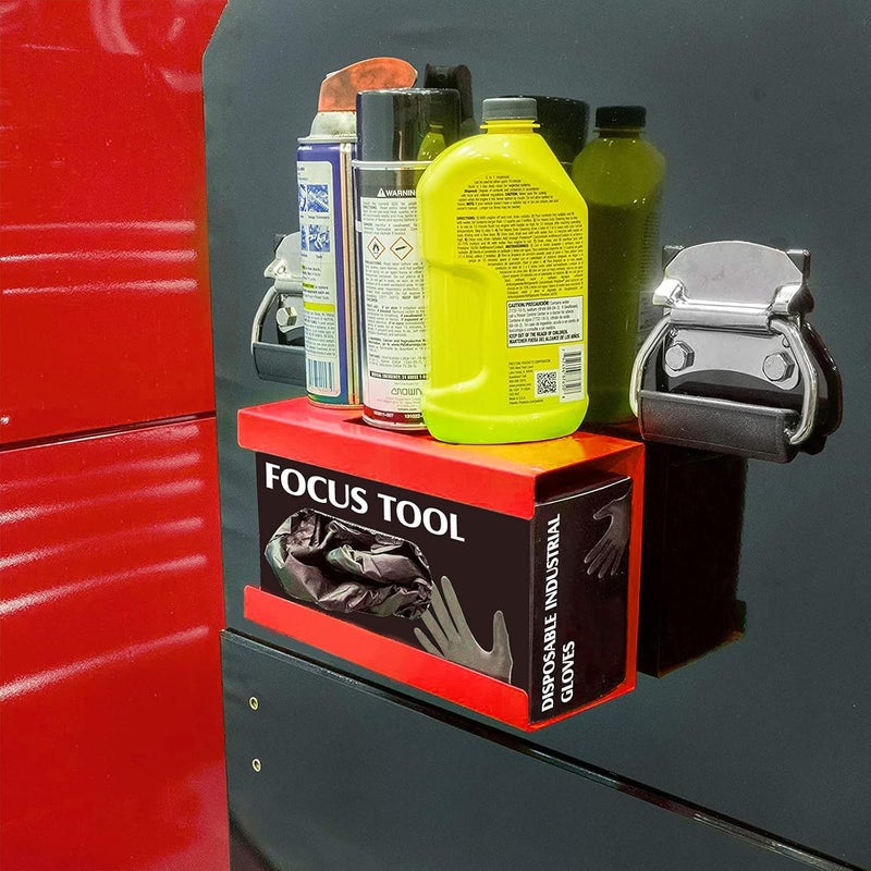 EMENTOL Magnetic Glove/Tissue Dispenser Holder, Red Glove Dispenser Wall Mount, Mount onto Tool Box or in Workshops - Image 5