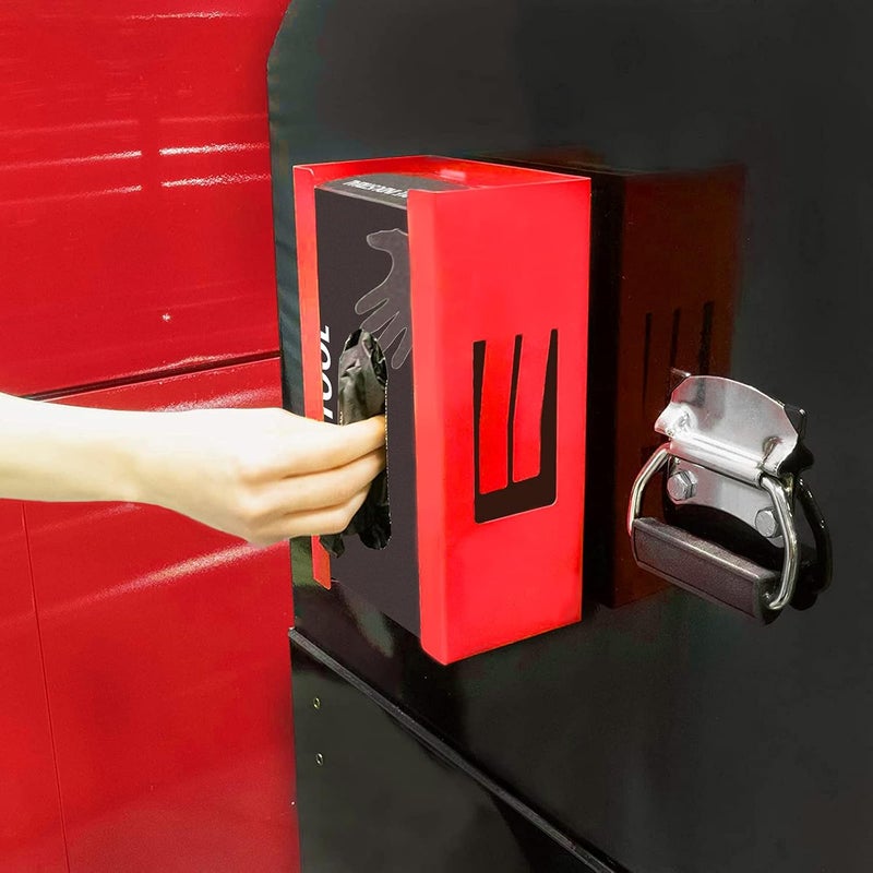 EMENTOL Magnetic Glove/Tissue Dispenser Holder, Red Glove Dispenser Wall Mount, Mount onto Tool Box or in Workshops - Image 4