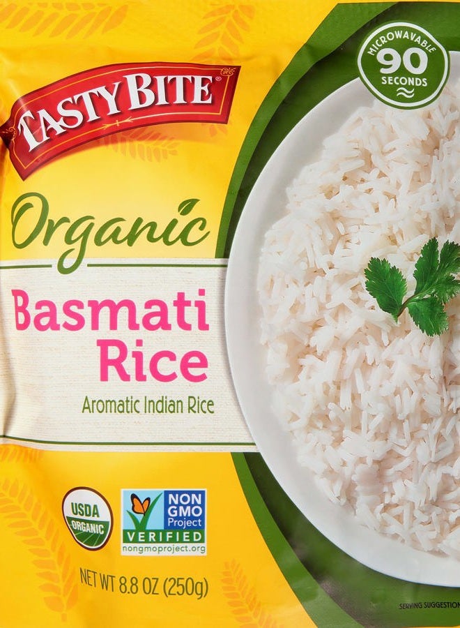 Tasty Bite Organic Basmati Rice, 8.8 Ounce, Ready to Eat, Microwavable, Vegan, Gluten-Free