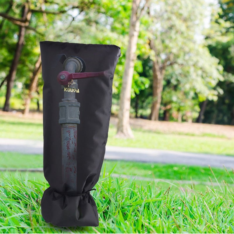 Kuuqa Large Size Outdoor Faucet Cover,Faucet Socks for Freeze Protection,Black - Image 4