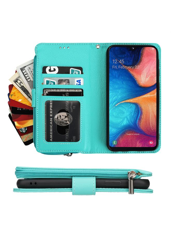 إيروريكس جراب لهاتف Samsung Galaxy A20e مصنوع من جلد مايكروفايبر بسحاب أفقي قابل للطي - Image 4