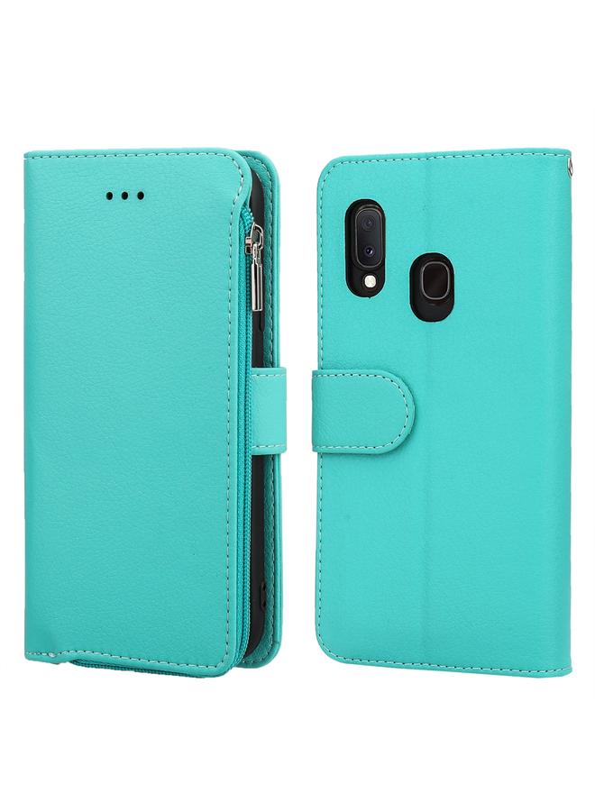 إيروريكس جراب لهاتف Samsung Galaxy A20e مصنوع من جلد مايكروفايبر بسحاب أفقي قابل للطي - Image 1