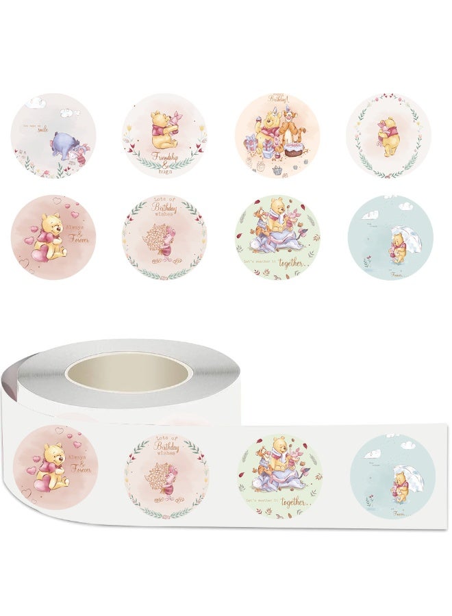 NIBEMINENT 500 Pcs Cartoon Winnie Bear Deco Kit Waterproof Stickers, High Definition Printing Bright Colors, Suitable for Laptop Skateboard Luggage Water Bottle Guitar DIY - Image 1