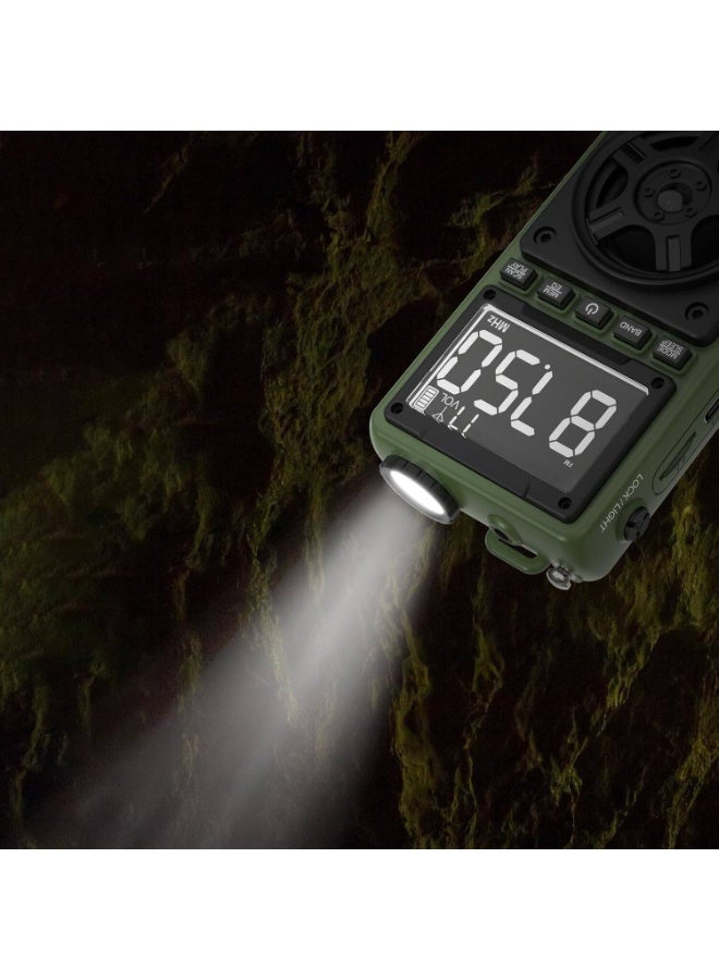 Green Lion Voyager Radio, 5W Bluetooth Speaker, Built-in FM/AM/SW Tuner, 1.2W Flashlight, Bluetooth V5.4, Digital Radio Display, 6-7 Hour Play Time, Auto Scan Mode, Type-C Port, Lock & Sleep Mode. - Image 3