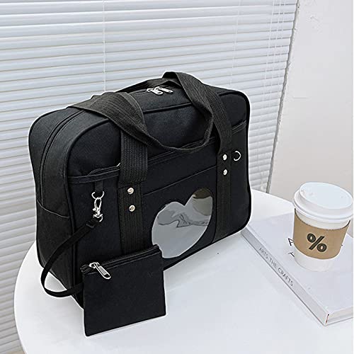 AlwaySky Ita Heart Shape Window Japanese Handbag for Lolita Comic DIY Shoulder Bag - Image 5