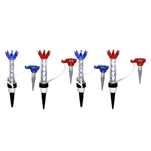 Scott Edward Low Friction Reusable,Golf Magnet Tee, 3 Inches (80 mm), 4 PCS Packed, Blue, Red - Image 1