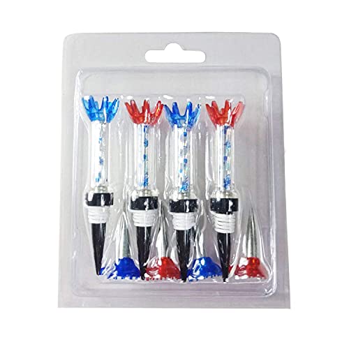 Scott Edward Low Friction Reusable,Golf Magnet Tee, 3 Inches (80 mm), 4 PCS Packed, Blue, Red - Image 3