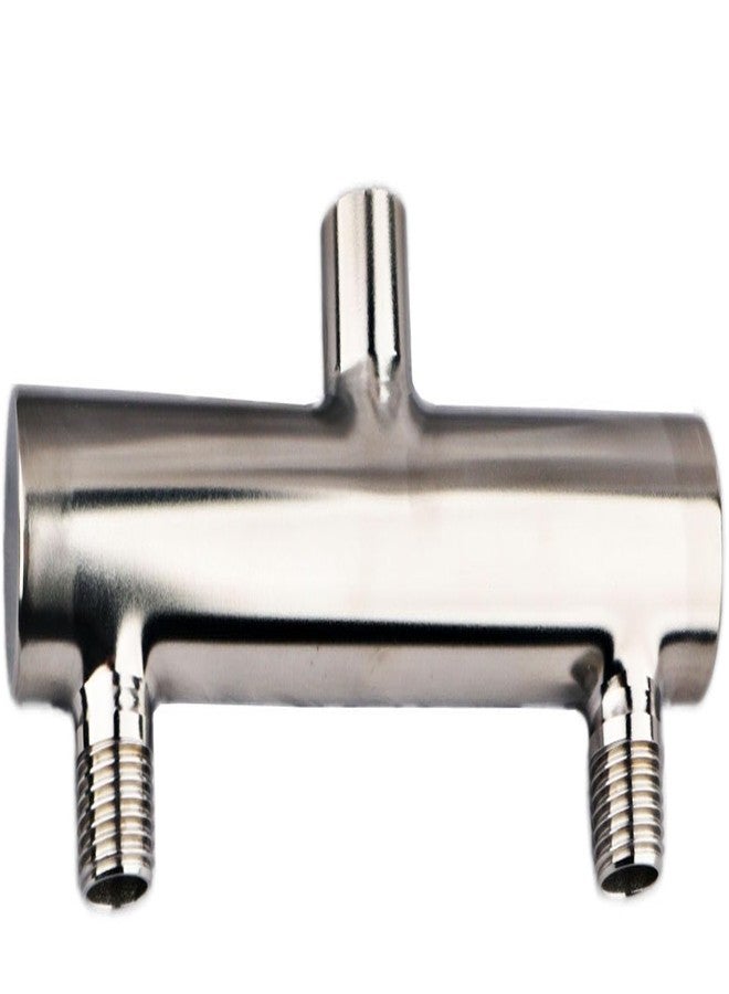 GOGOUP Dual Shower Head Manifold, G 1/2" Double Outlet Stainless Steel Multiple Diverter Water Supply Connection for Bidet Sprayer Fix Showerhead & Handheld Shower Polished - Image 5