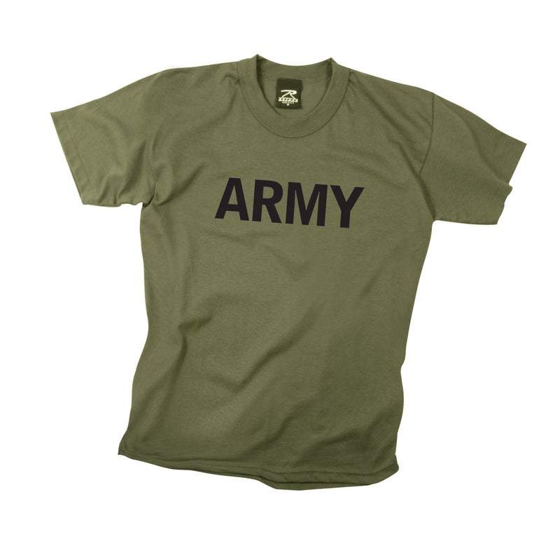 Rothco Kids Physical Training P/T Army T-Shirt (US, Alpha, X-Large, Regular, Olive Drab)