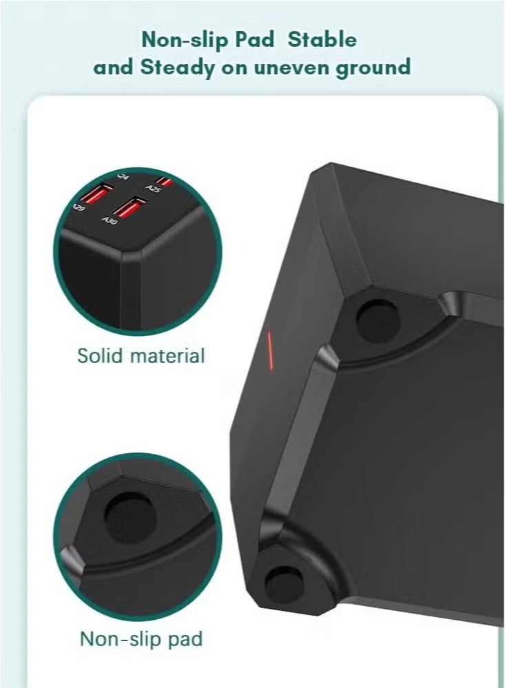 TIGER USB Charging Station 30 Port 150W – Multi-Port Fast Charging Station for Smartphones, Tablets, Laptops & More | Travel/Desktop USB Rapid Charger Organizer | High Power 150W, Efficient & Compact Design - Image 2