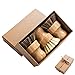 GREENTH PRO Greenth Pro Palm Pot Brush- Bamboo Round 3 Packs Mini Dish Brush Natural Scrub Brush Durable Scrubber - Image 2