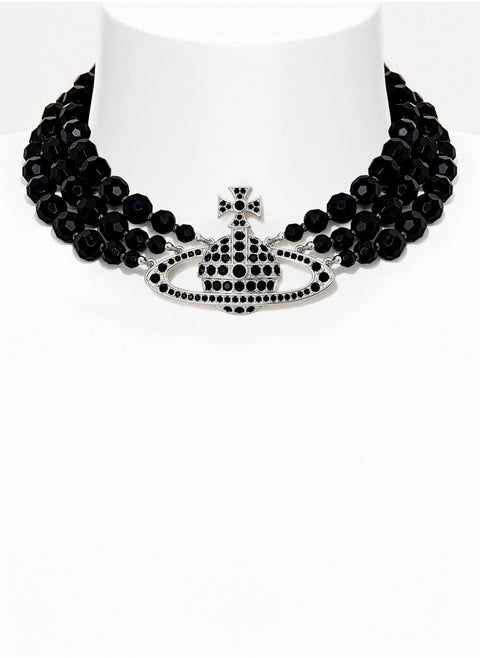 Messaline Three Row Choker