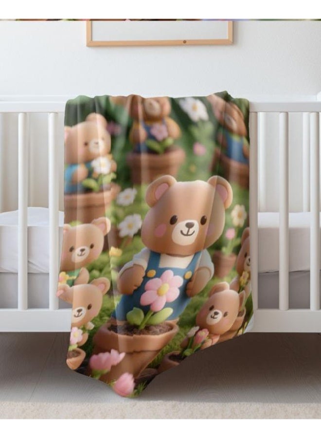 general Baby and children's cartoon flannel thin blanket (warm and comfortable, suitable for sleep, game use) 70cm*100cm - Image 4