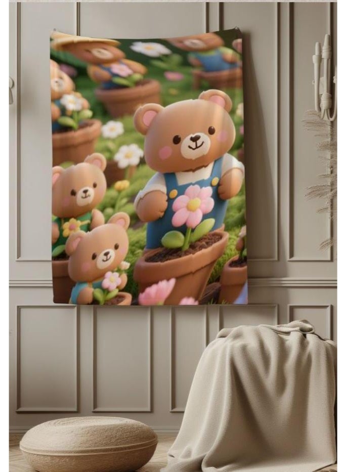 general Baby and children's cartoon flannel thin blanket (warm and comfortable, suitable for sleep, game use) 70cm*100cm - Image 3