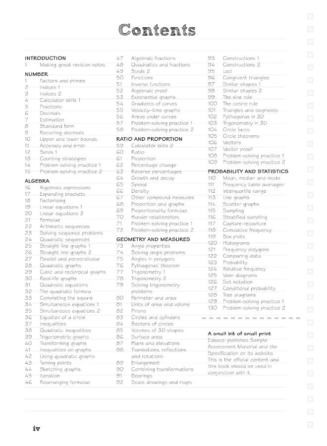 Pearson REVISE Edexcel GCSE Maths (9-1) Higher Revision Notebook: For 2024 and 2025 assessments and exams (REVISE Edexcel GCSE Maths 2015)  - Image 3