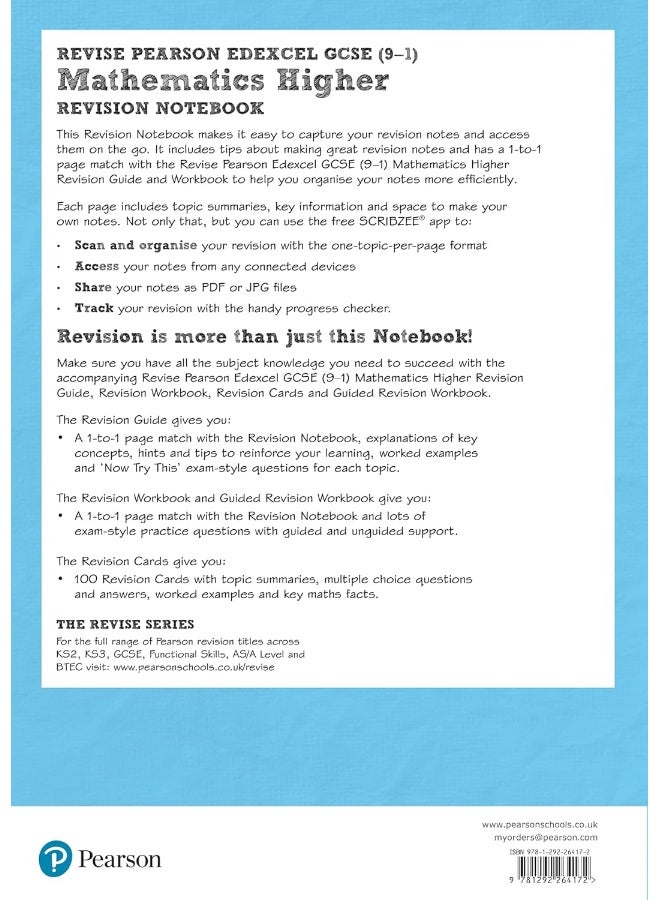Pearson REVISE Edexcel GCSE Maths (9-1) Higher Revision Notebook: For 2024 and 2025 assessments and exams (REVISE Edexcel GCSE Maths 2015)  - Image 2