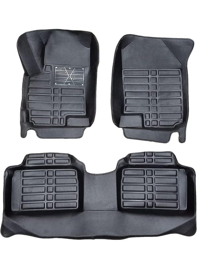 دواسات سيارة 5D عمولة - طقم جلد فاخر 3 قطع - متينة وسهلة التنظيف لحماية فرش سينوفا X35