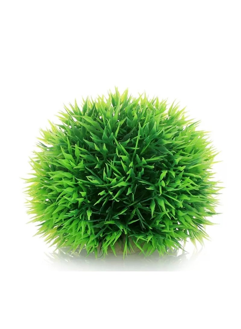 HUANXIN HOME YF Fish tank aquatic plant artificial plant water grass ball, artificial grass green plastic aquarium decoration home decoration artificial plant aquarium plastic grass. 2PCS. - Image 2