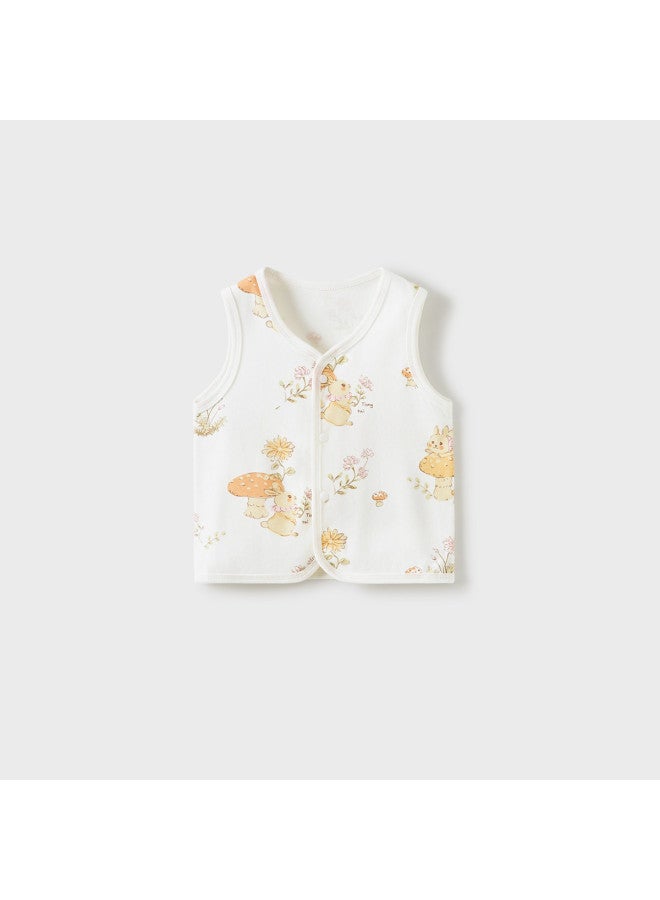 Tongtai Baby Vest, Spring And Autumn Pure Cotton Boys And Girls Baby Clothes Vest, Shoulder Cape, Belly Protector Vest, Outerwear Top - Image 2
