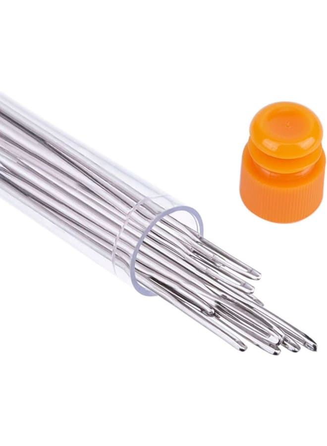 23 PCS Large Eye Sewing Needles, 2.36in Sewing Sharp Needles, Leather Needle Embroidery Thread Needle, Stainless Steel Yarn Knitting Needles with a 3.3in Plastic Bottle - Image 3