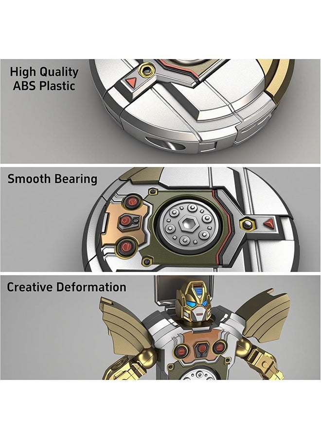 6PCS Transformable Fidget Spinners for Kids Party Favor, Deformable Robot Spinner Fidget Toys, Fingertip Gyros Stress Relief Sensory Toy Stocking Stuffers Bulk Gifts Kids Classroom Prizes - Image 4