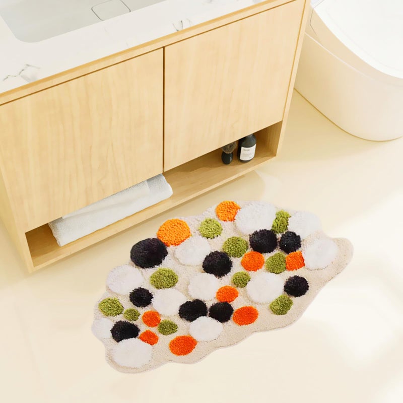 UKELER 3D MOSS BATH PRASE DICT للحمام لينة أشعث سجاد حمام دش حوض استحمام حصيرة الزخرفة للمنزل 31.5'X19.7 '' ' - Image 2