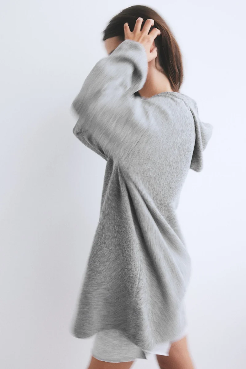 H&M Hooded Fine-Knit Dress