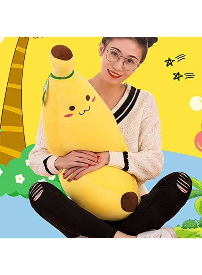 BEYTOR Cute Banana Stuffed Plush Pillow – Large Soft Fruit Hugging Cushion, Yellow Banana Plush Toy for Bed, Home Décor & Kids Birthday Gifts 80cm - Image 3