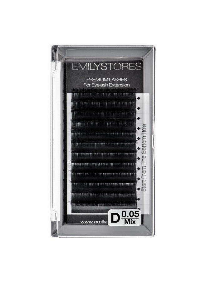 EMILYSTORES Eyelash Extension 0.05Mm Thickness D Curl Length Mixed 8-14Mm Individual Rapid Blooming Lash For Lash Extensions, Flower Lashes, Self Fanning Eyelashes, (0.05,D,Mixed 8-14Mm) - Image 1