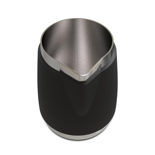Rattleware 20 Oz Handle Free Latte Art Pitcher Stainless Steel with Rubber Grip Durable Heat Resistant Milk Frothing Pitcher for Baristas Home Cafes and Coffee Shops - Image 1