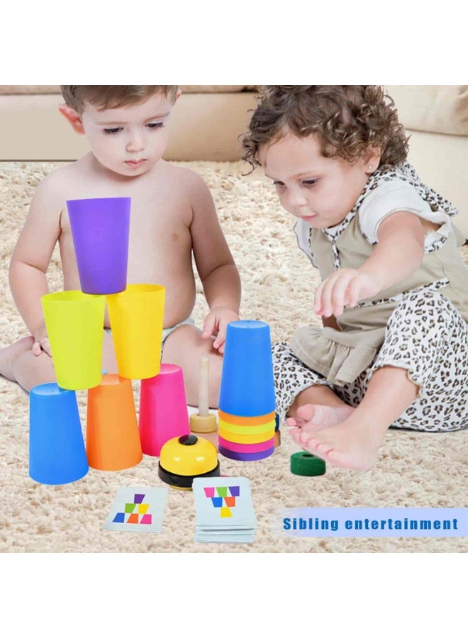 Aideli Sport Stacking Cup Game Set - 12 Speed Cups with 50 Cards and Bell for Kids and Adults - Image 5