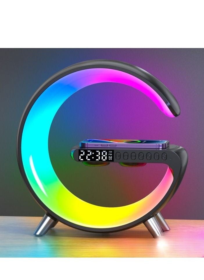 Techie - Alarm Clock With App Control Fast Wireless Charger RGB Light BT Speaker Sunrise - Image 1
