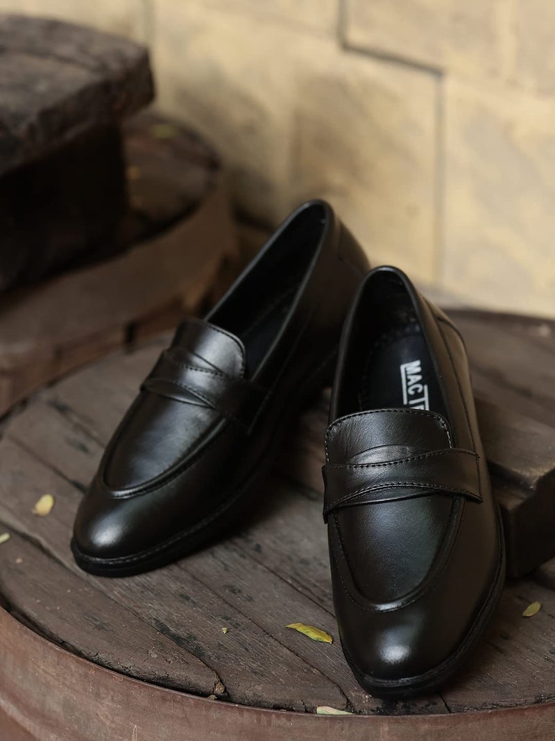 MACTREE Black Synthetic Formal Slipon Loafers for Men - 41 UK - Image 3