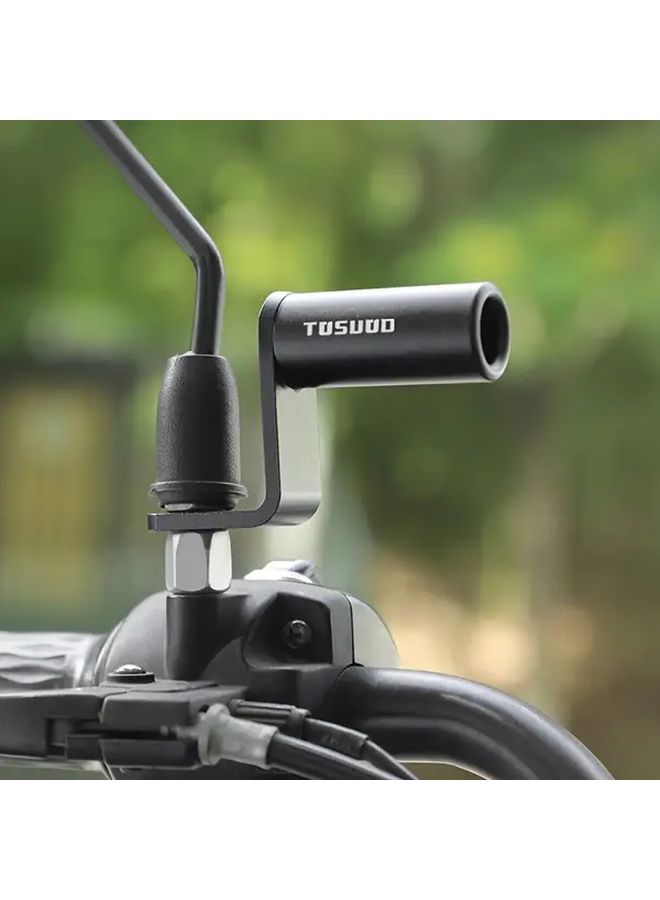 Adjustable Motorcycle Handlebar Mount Bracket For Mirrors Lights Speedometer Black - Image 4