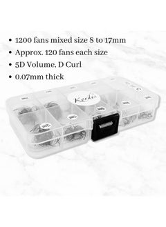 Kordes D Curl Premade Fans Lash Extensions Mix Size 8Mm17Mm Promade Volume Eyelash Extensions D Curl (5D)  - Image 4